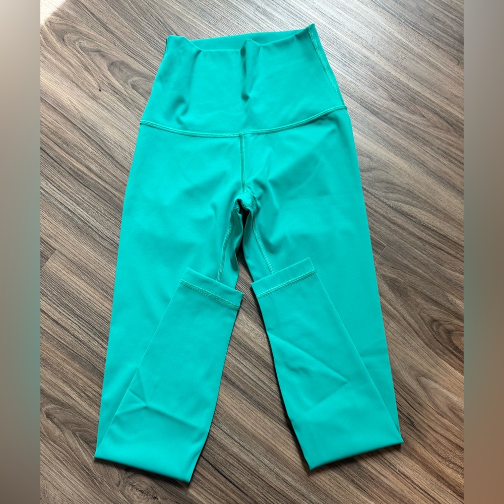 lululemon athletica Wunder Under Super high rise Teal Leggings size 4